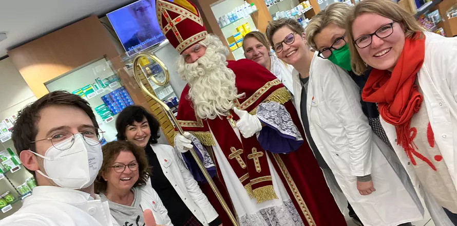 Der Nikolaus in der Apotheke in Marl